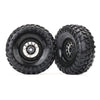 Traxxas 8174 Canyon Trail 4.6 x 1.9 inch Tyres and Method 105 1.9 inch Wheels Black Chrome Beadlock with Foam Inserts