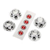 Traxxas 8176 Wheel Center Caps wheel Chrome with Decals 4pc Requires 8255A