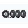 Traxxas 8183X Canyon Trail 4.6 x 1.9 inch Tyres and 1.9 inch Wheels Classic Chrome Assembled and Glued with Centre Caps 4pc Requires 8255A