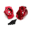 Traxxas 8256R 6061-T6 Aluminium Left and Right Rear Portal Drive Axle Mount Red
