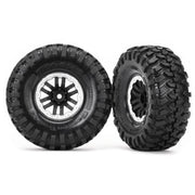 Traxxas 8272X Canyon Trail 4.6 x 1.9 inch Tyres and TRX-4 1.9 inch Wheels Satin Beadlock Assembled and Glued 2pc