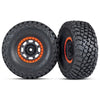 Traxxas 8472 Bfgoodrich Baja KR3 Tyres And Desert Racer Wheels Black With Orange Beadlock Assembled and Glued 2pc
