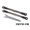 Traxxas 8547A Front UDR Toe Links with 7075-T6 Aluminium Tubes 102mm Dark Titanium Assembled With Rod Ends And Hollow Balls 2pc