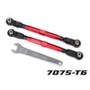 Traxxas 8547R Front UDR Toe Links with 7075-T6 Aluminium Tubes 102mm Red Assembled With Rod Ends And Hollow Balls 2pc