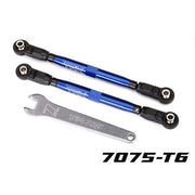 Traxxas 8547X Front UDR Toe Links with 7075-T6 Aluminium Tubes 102mm Blue Assembled With Rod Ends And Hollow Balls 2pc