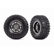 Traxxas 8854X Rear Canyon RT 4.6 x 2.2 inch Tyres and TRX-6 Big Rig 2.2 inch Black Chrome Wheels Assembled and Glued 2pc
