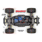 Traxxas 89086-4 Maxx V2 With WideMAXX 1/10 Electric RC Monster Truck RocknRoll Edition