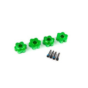 Traxxas 8956G Aluminium Hex Wheel Hubs with 4x13mm Screw Pins Green 4pc