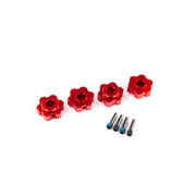 Traxxas 8956R Aluminium Hex Wheel Hubs with 4x13mm Screw Pins Red 4pc