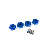 Traxxas 8956X Aluminium Hex Wheel Hubs with 4x13mm Screw Pins Blue 4pc