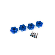 Traxxas 8956X Aluminium Hex Wheel Hubs with 4x13mm Screw Pins Blue 4pc