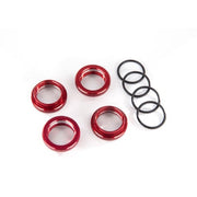 Traxxas 8968R Spring Retainer Adjuster GT-Maxx Shocks Red Anodised Aluminium 4pc