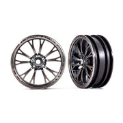 Traxxas 9472A Front Weld Satin Black Chrome Wheels 2pc