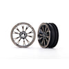 Traxxas 9472X Front Weld Black Chrome Wheels 2pc