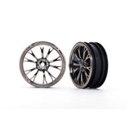 Traxxas 9472X Front Weld Black Chrome Wheels 2pc