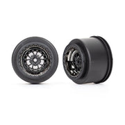 Traxxas 9473X Rear Weld Black Chrome Wheels 2pc
