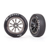Traxxas 9474A Front Mickey Thompson ET Tyres and Weld Satin Black Chrome Wheels with Foam Inserts Assembled and Glued 2pc