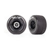Traxxas 9475 Rear Mickey Thompson ET Drag Slicks Tyres and Weld Gloss Black Wheels with Foam Inserts Assembled and Glued 2pc