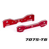 Traxxas 9630R Tie Bars Rear 7075-T6 Anodised Aluminium Red