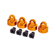 Traxxas 9664T Shock Caps 4pc Aluminium Orange Anodised 020334966476