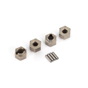 Traxxas 9750A Wheel Hubs 7mm Hex Steel 4pc / Axle Pins 8pc