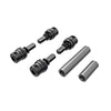 Traxxas 9751-GRAY Driveshafts Center Male Metal 4pc / Driveshafts Center Female 6061-T6 Aluminum Dark Titanium Anodized F/R / 1.6x7mm BCS with Threadlock 4pc