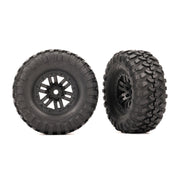 Traxxas 9773 Tyres and Wheels Assembled (Black 1.0inch wheels Canyon Trail 2.2x1.0inch Tyres) 2pc