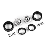 Traxxas 9781-SATIN Wheels 1.0inch Method Race Wheels 105 Satin Chrome Beadlock 2pc