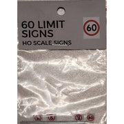 The Train Girl TTG010 HO Australian Street Sign 60km Limit 4pk