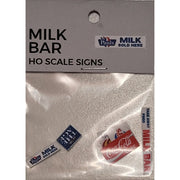 The Train Girl TTG016 HO Australian Street Sign Aussie Advertising Milk Bar 6pk