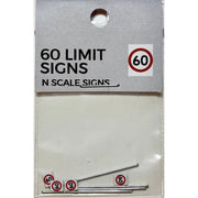 The Train Girl TTG029 N Australian Street Sign 60km Limit 4pk