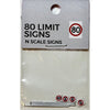 The Train Girl TTG030 N Australian Street Sign 80km Limit 4pk