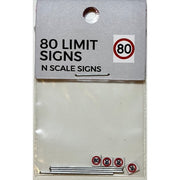 The Train Girl TTG030 N Australian Street Sign 80km Limit 4pk