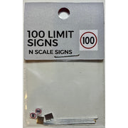 The Train Girl TTG031 N Australian Street Sign 100km Limit 4pk