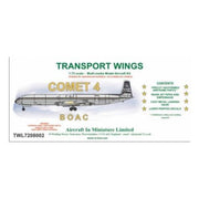 Aim Transport Wings 7208002 1/72 de Havilland Comet 4 decal set BOA