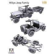 Takom 1/35 US Army 1/4 ton Utility Truck with 1/4 ton Utility Trailer & MP Figure TAK-2126 4897051421535