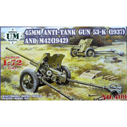 UM Military Tactics 409 1/72 45mm Anti-tank Gun 53-K 1937 and M42 1942