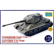 Unimodel 1/72 T-34 Captured Tank with 8.8 cm KwK 36L/36 Gun