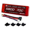 Venom 15072 5800mah 7.4V 70C Hard Case LiPo Battery W/ Uni Plug
