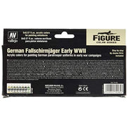 Vallejo 70188 Figure Color Series German Fallschirmjager Mediterranean Theater WWII 8 Color Acrylic Paint Set