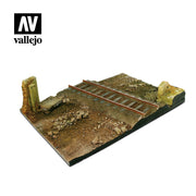 Vallejo Scenics 31x21 Country Road Cross with Railway Section Diorama Base AVSC104