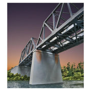 Walthers Cornerstone 933-4552 HO Double-Track Railroad Bridge Concrete Pier 2 Pack