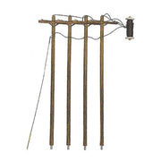 Woodland Scenics WUS2265 HO Wired Poles Single Crossbar