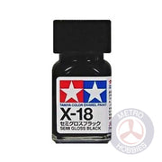 Tamiya 80018 Enamel Paint X-18 Semi Gloss Black (10ml)