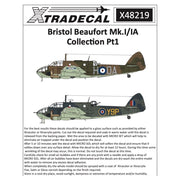 Xtradecal 48219 1/48 Bristol Beaufort Mk.I/IA Collection Part 1 Decal Set
