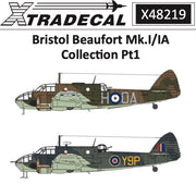 Xtradecal 48219 1/48 Bristol Beaufort Mk.I/IA Collection Part 1 Decal Set