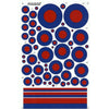 Xtradecal 48036 1/48 Post War RAF Low Visibility Red/Blue National Insignia/Roundels and Fin Flashes