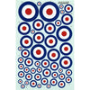 Xtradecal 1/48 RAF Post War D Type Roundels and Rudder Stripes Various Sizes