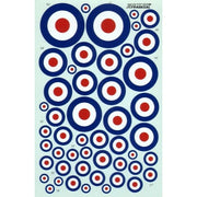Xtradecal 1/48 RAF Post War D Type Roundels and Rudder Stripes Various Sizes