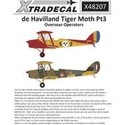 Xtradecal 48207 1/48 de Havilland DH.82a Tiger Moth Pt3 Overseas Operators